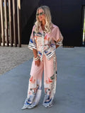 Sara-conjunto de dos piezas con estampado