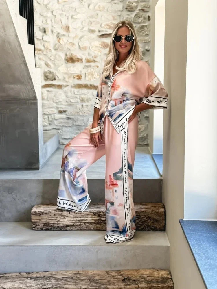 Sara-conjunto de dos piezas con estampado