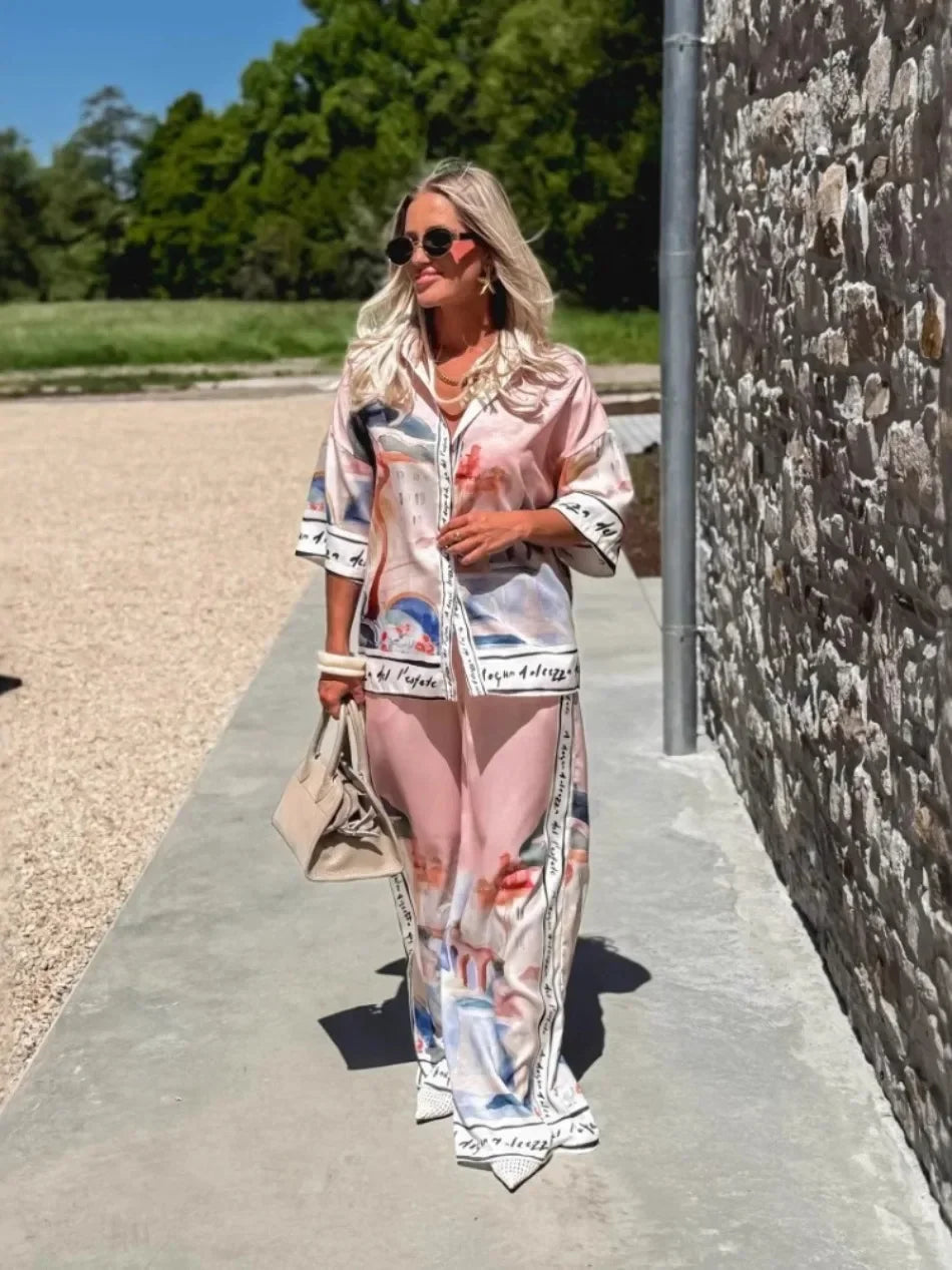 Sara-conjunto de dos piezas con estampado